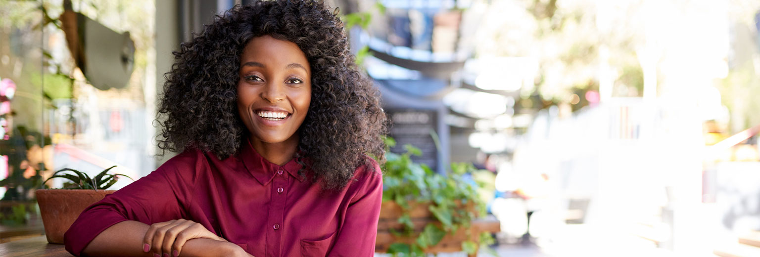 Beautiful woman smiling