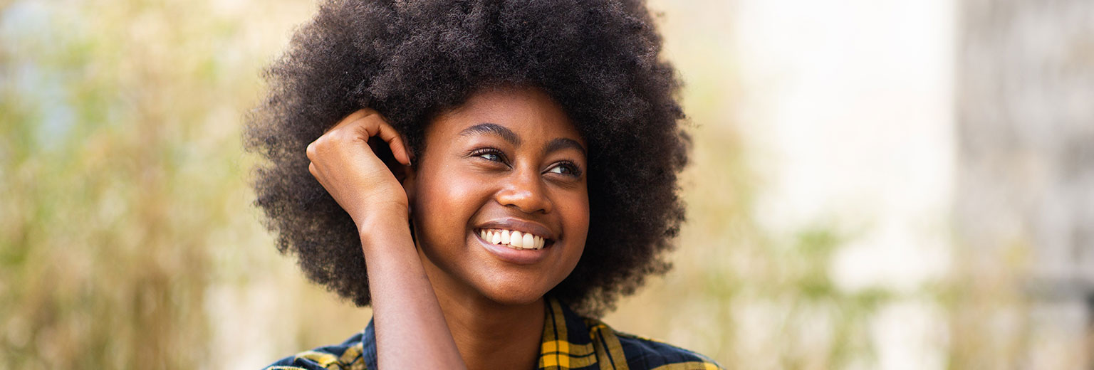 Beautiful woman smiling