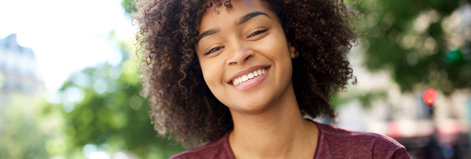 Beautiful woman smiling